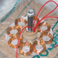 Stator coils before casting