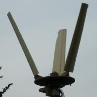 Three blade V rotor vertical axis wind turbine (VAWT)